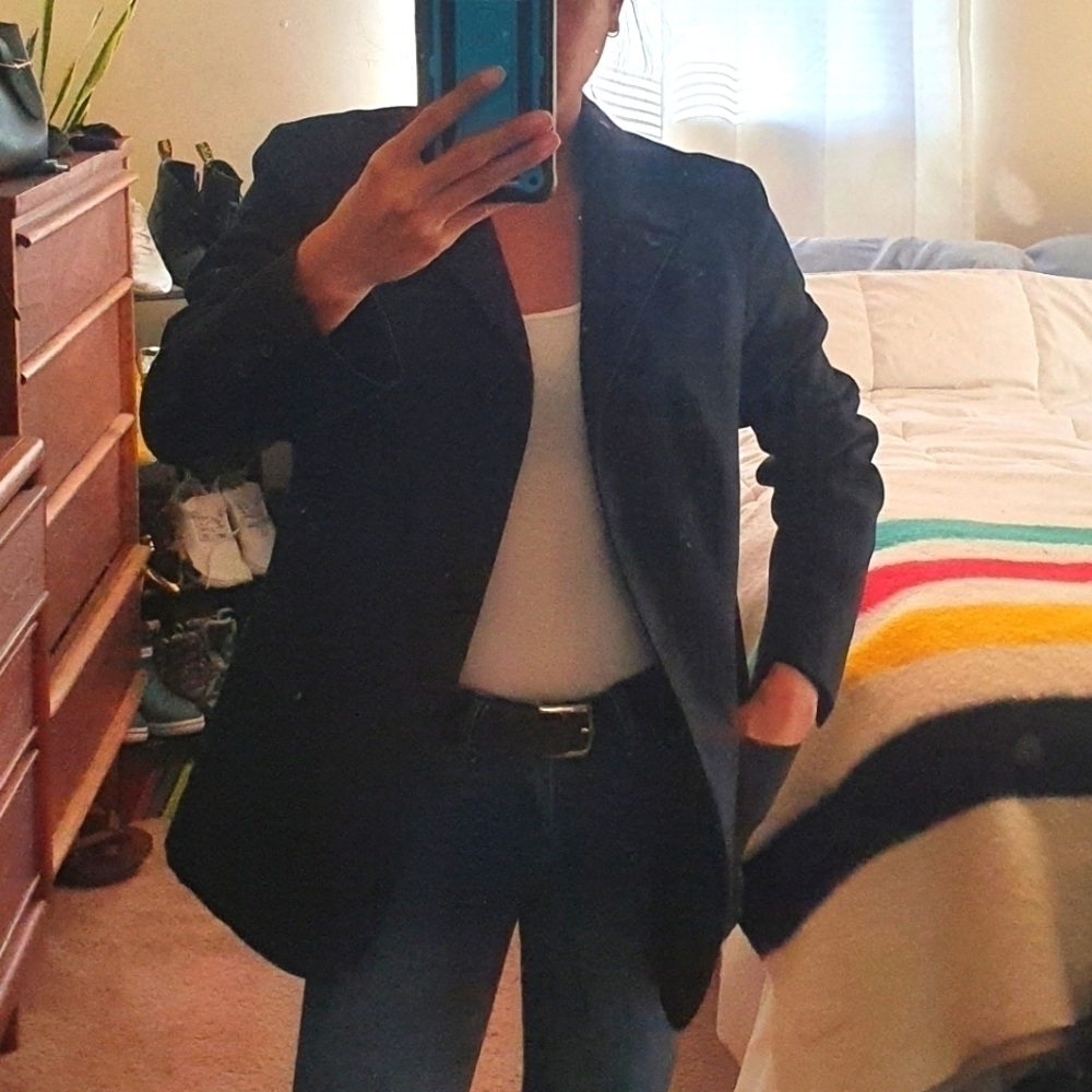 Prada 100% Wool Textured Blazer Jacket